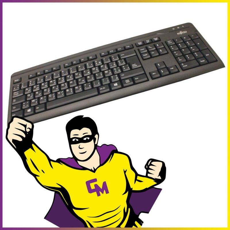 Fujitsu KB410K Black AZERTY USB Keyboard (106 Keys)