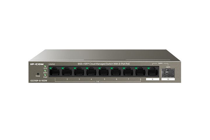 Conmutador Ethernet IP-Com G2210P de 8 puertos Gigabit gestionado con ranura SFP