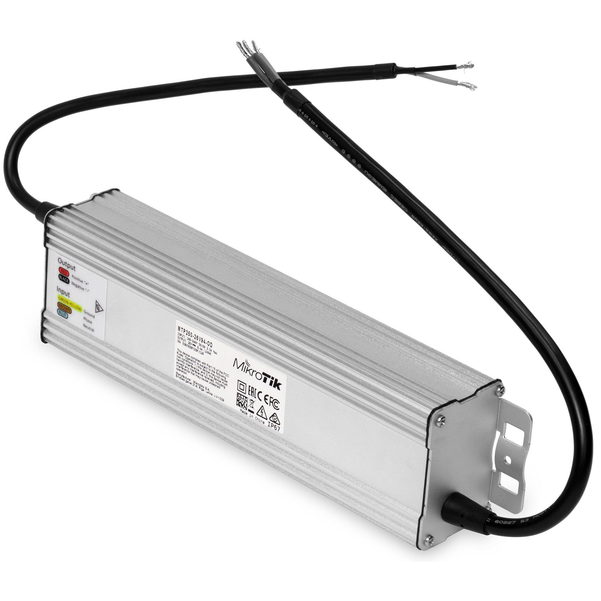 Adaptador de alimentación y UPS exterior MikroTik 250 W