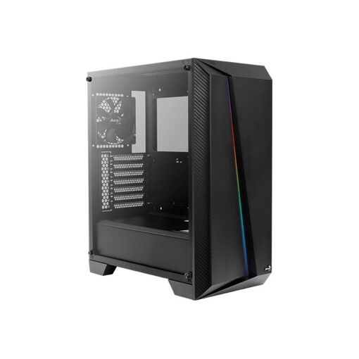 AeroCool Cylon Pro Panel Lateral de Vidrio Templado - ATX - Panel de Vidrio Tinte - Sin Fuente de Alimentación - Negro - USB/Audio