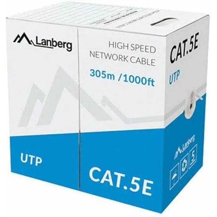 Câble réseau LANBERG Cat.5E UTP - 305M - Orange - CCA solide
