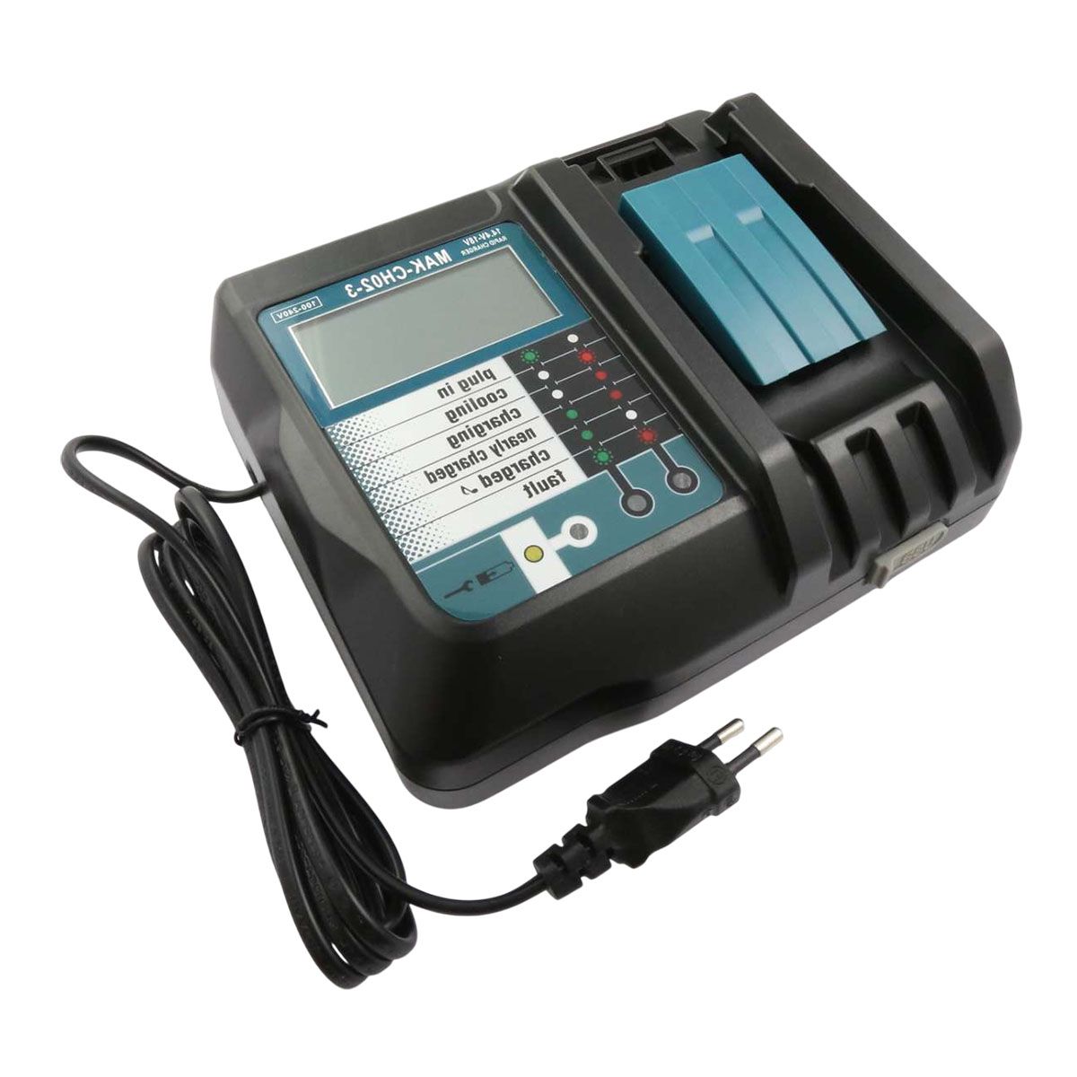 Makita Battery Charger, 14.4V-18V, Black