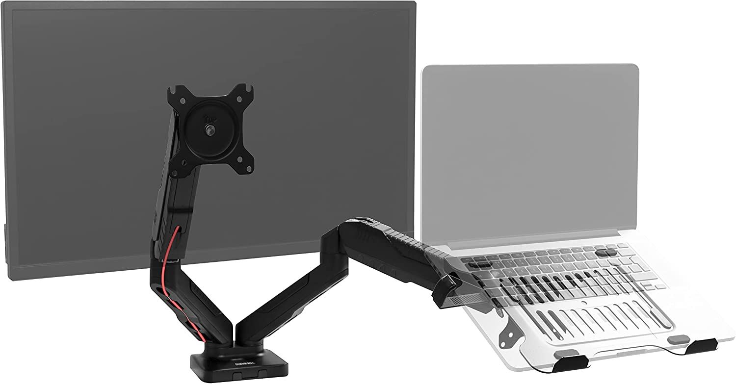Support d'écran et support de PC portable Duronic DMDCL1X1 pour bureau