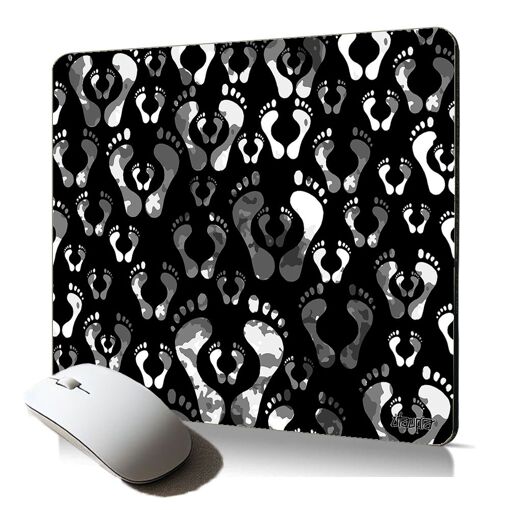 Tapis de souris souple Utaupia avec motif original d'empreinte de pied