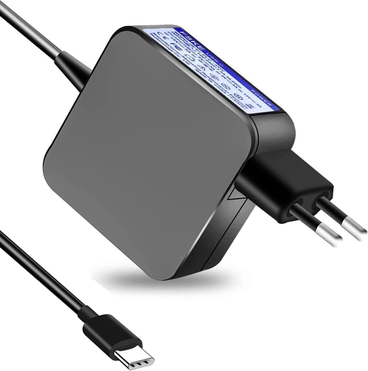 Cargador KALANKA de 65W con USB-C para portátil, con adaptador de corriente tipo C compatible con Lenovo, HP, Dell, ASUS, Acer, Samsung, Google Chromebook, Huawei Matebook