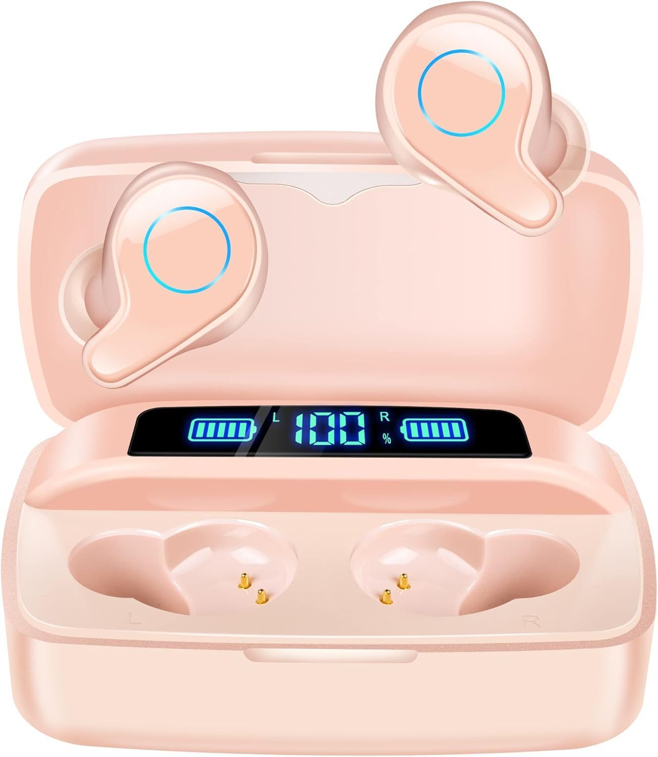 KALANKA Wireless Earbuds, Bluetooth 5.0 Stereo Headset with 156H Playtime