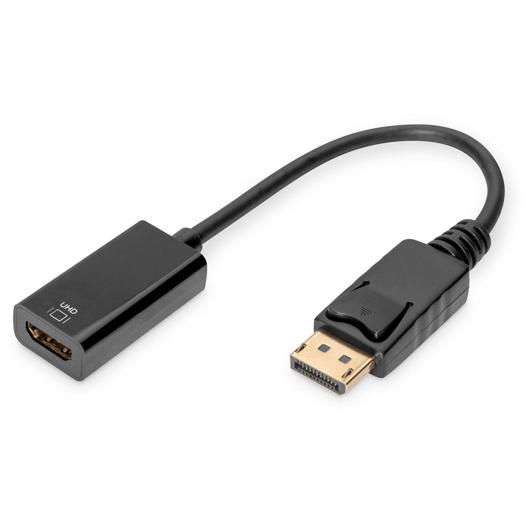Conversor de video Assmann - DisplayPort a HDMI - Negro