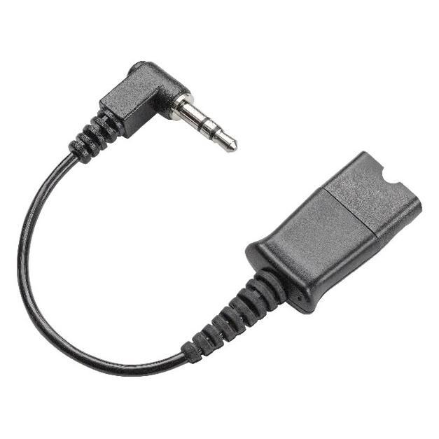 Adaptateur casque Poly - Déconnexion rapide mâle à jack micro mâle à angle droit - 45,7 cm - Pour Poly PTH100, PTH200 ; Supra PTH-100