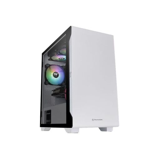 Caja Thermaltake S100 TG Snow - Edición Nieve con Vidrio Templado - Micro ATX - Panel lateral acristalado - Sin fuente de alimentación PS/2 - Blanco - USB/Audio
