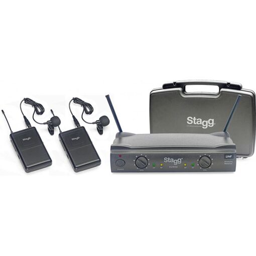 Stagg 2-Micro Wireless Cravate with Dual 800MHz Diversity Receivers