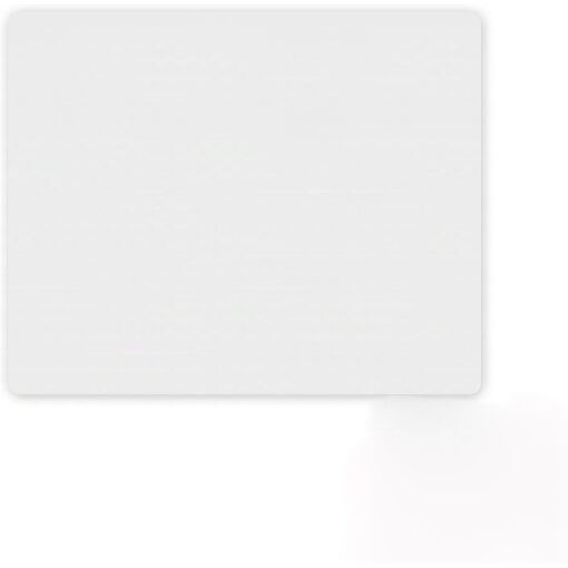 Kalanka Waterproof Mouse Pad - White Leather with Textured Litchi Surface, 26x21cm Compact Size