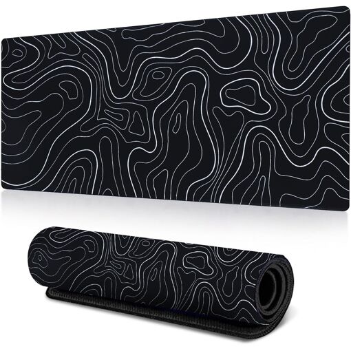 KALANKA XXL Gaming Mouse Pad - 900x400mm, Large Desktop Mat with Liquid Design for Precise Control
