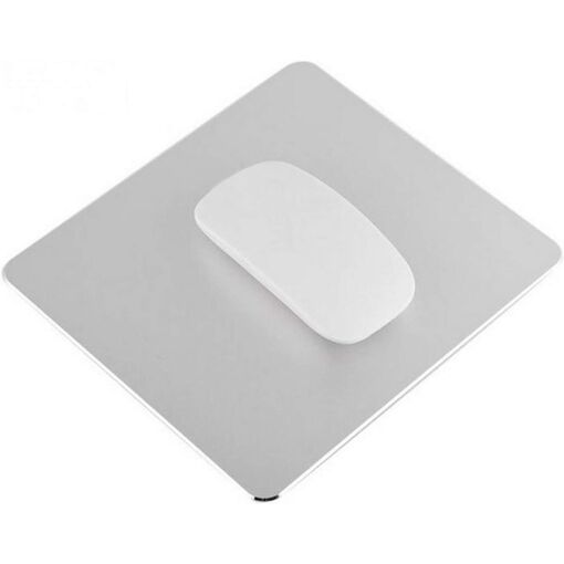 KALANKA Metal Mouse Pad - Slip-Resistant Aluminum Gaming Mat - Durable, Waterproof Design - Modern & Elegant - Office, Home, Gaming - 8.7 x 7.1 Inches - Silver