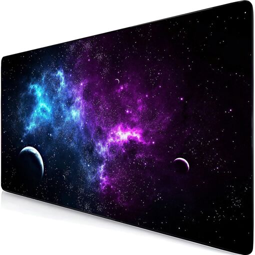 KALANKA XXL Gaming Mouse Pad, 800mm x 400mm, Anti-Slip Base, Space Design, Stitched Edges, Large Mouse Pad for Games and Office Work