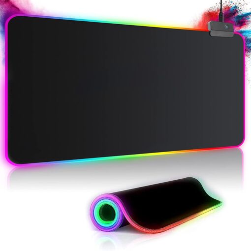 KALANKA XXL Gaming Mouse Pad with RGB Lighting, 800x300mm