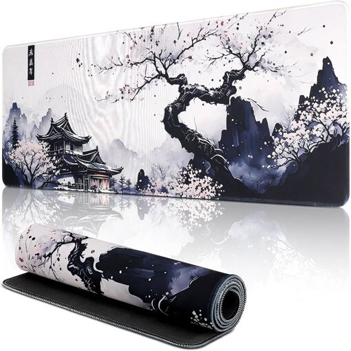 KALANKA Gaming Mouse Pad, XXL 800 x 300mm Large Mousepad, Waterproof, Anti-Slip Bottom, Stitched Edges for Gamers, Computer, PC