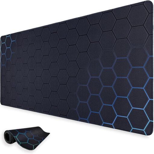 KALANKA Gaming Mouse Pad - 800x350mm, Rubber Base, Bevelled Edges, Nid d'abeille Pattern
