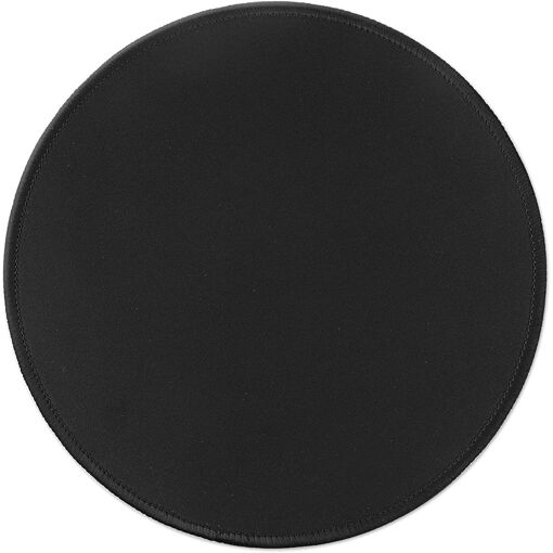 KALANKA Round Mouse Pad - HD Print, Rubber Base, Sewn Edges, Custom for Laptop - 8.7in Black