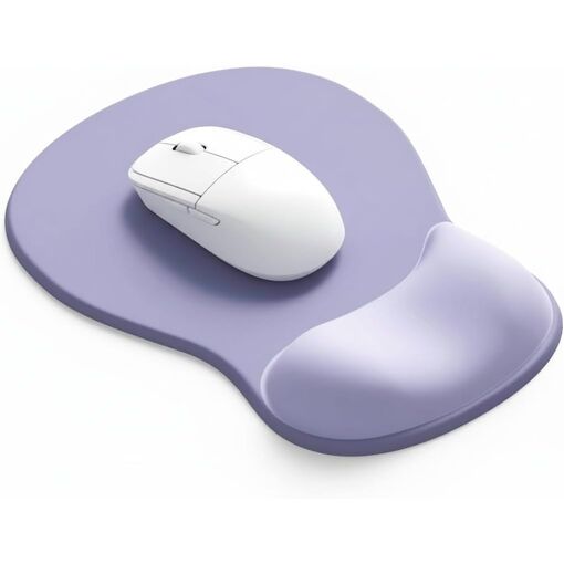 KALANKA Ergonomic Mouse Pad with Gel Wrist Rest and Slip-Resistant Base (Purple)