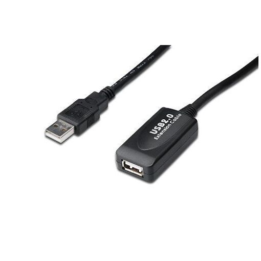 Digitus DA-73103 - USB 2.0 Active Cable Extension - 25m (Black)