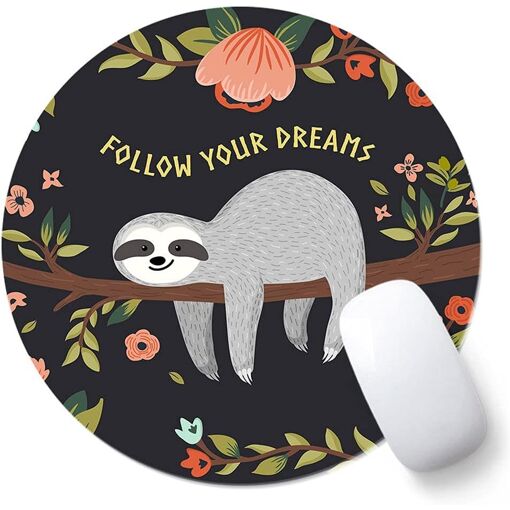 Kalanka Round Mouse Pad - 7.9 x 7.9 inch, Soft Material, Non-Slip Base