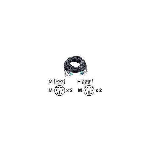 Câble KVM ATEN 2L-1010P/C - Clavier, Vidéo et Souris - Connecteur PS/2, HD-15 VGA (M) vers PS/2, HD-15 VGA - 10 m