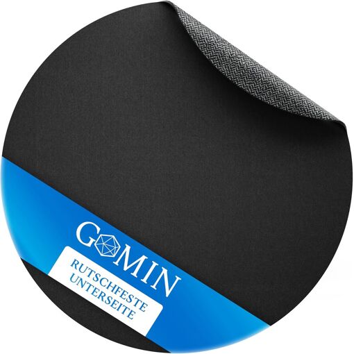 KALANKA Round Mouse Pad, 8.7 inch Diameter, No Annoying Logo, Edge-less, Slip-Resistant and Waterproof, Enhances Speed and Precision for PC, Desk, Laptop - Black