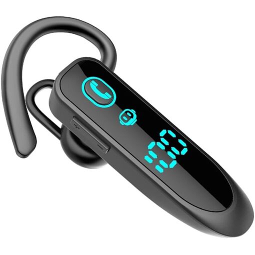 Oreillette Bluetooth KALANKA 5.3 sans fil, écouteur mono avec réduction du bruit pour bureau et conduite