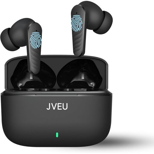 Auriculares Bluetooth inalámbricos KALANKA - Estéreo verdadero inalámbrico (TWS) - Cancelación activa de ruido ENC - Modo de juego - Control táctil - Autonomía de 35 horas con el estuche de carga Type-C - Conexión Bluetooth 5.3