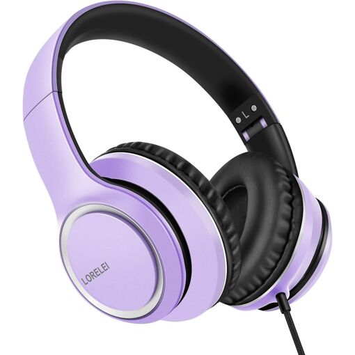 Auriculares con cable KALANKA Lorelei X8 con micrófono, cable de nylon trenzado de 1,45 m, 3,5 mm, ligero y plegable para teléfono inteligente, tableta y PC
