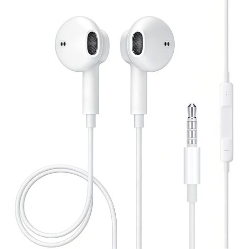 Auriculares KALANKA Con Cable, Auriculares Intraauriculares con Micrófono y Control de Volumen - Son Estéreo Claro, Conector de 3.5 mm, Compatibles con Teléfonos Inteligentes, PCs y Tabletas