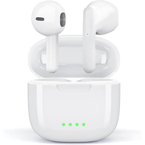 Auriculares inalámbricos KALANKA Bluetooth, sonido estéreo Hi-Fi Bluetooth 5.3, control táctil, micrófono integrado, cancelación de ruido, 24 horas de reproducción, para iPhone y Samsung