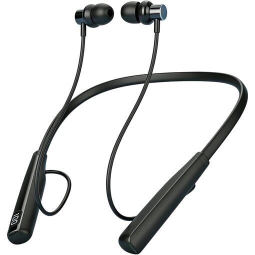 Auriculares inalámbricos KALANKA Bluetooth 5.3 con diadema, 80 horas de autonomía, IPX5 Sport, carga rápida Type-C, auriculares magnéticos con micrófono, sonido Hi-Fi 3D, ultra ligeros para correr y hacer deporte