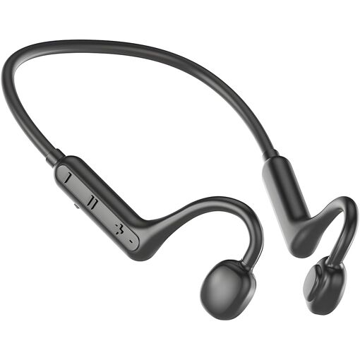 Auriculares Bluetooth KALANKA de Conducción Ósea, sin alambres para deportes con micrófono, diseño de orejas abiertas para seguridad y comodidad - batería de 10 horas