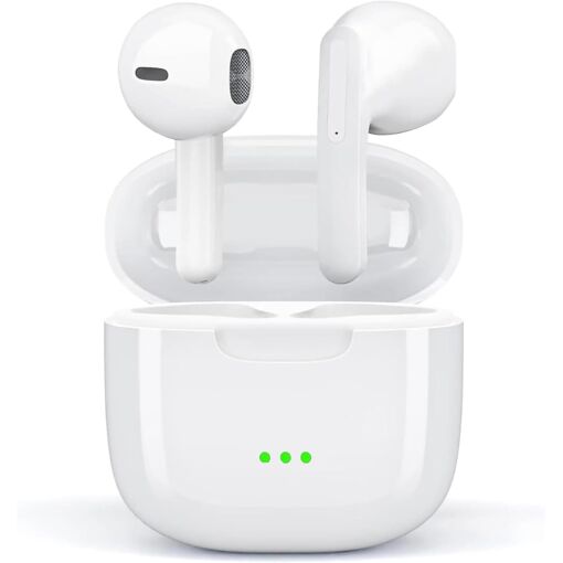 Auriculares Bluetooth inalámbricos KALANKA, auriculares intraurales Bluetooth 5.3 con cancelación activa de ruido 4 ENC, 48 horas de audio estéreo de alta fidelidad, control táctil, resistencia al agua IP7 para deporte iPhone Android