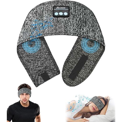 Auriculares para Dormir KALANKA - Banda de Sueño Bluetooth para Música, Máscara Anti-Ruido, Banda Ajustable para Dormir