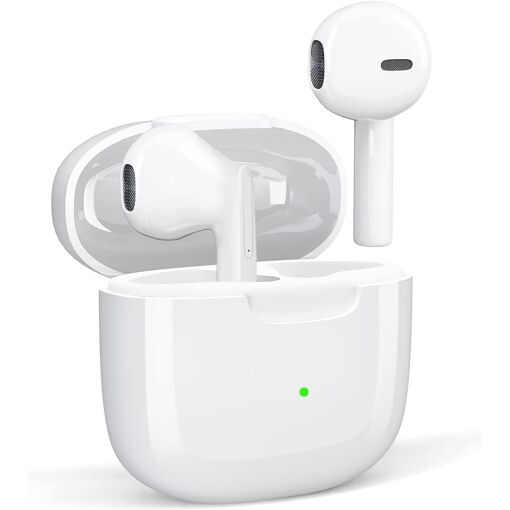 Auriculares inalámbricos KALANKA Bluetooth, auriculares intraaurales Bluetooth 5.3 con reducción de ruido ENC 4, sonido estéreo Hi-Fi de 48 horas, resistencia al agua IP8 y control táctil en el estuche para iPhone/Android