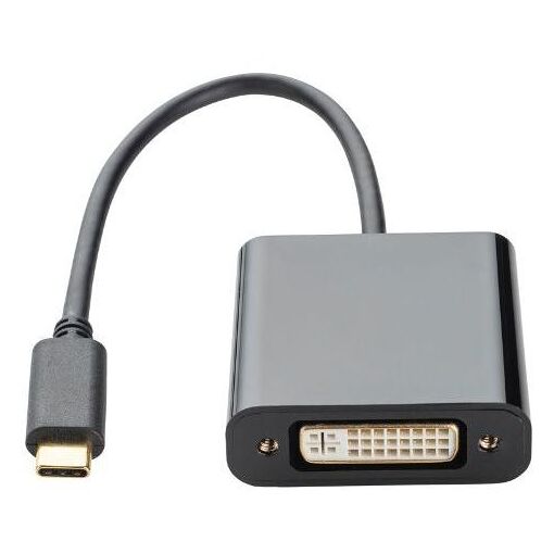 Connektgear USB Type-C to DVI-I Cable, 0.22m Black
