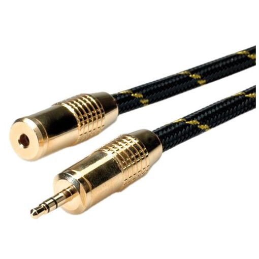 Roline 3.5mm Audio Cable, 5m, Black/Gold