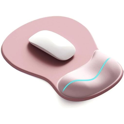 KALANKA Ergonomic Mouse Pad with Gel Wrist Rest - Ultimate Comfort for Work and Gaming (Pink)