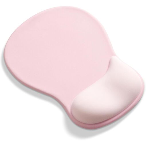 KALANKA Ergonomic Mouse Pad with Wrist Rest and Gel Cushion - Pink