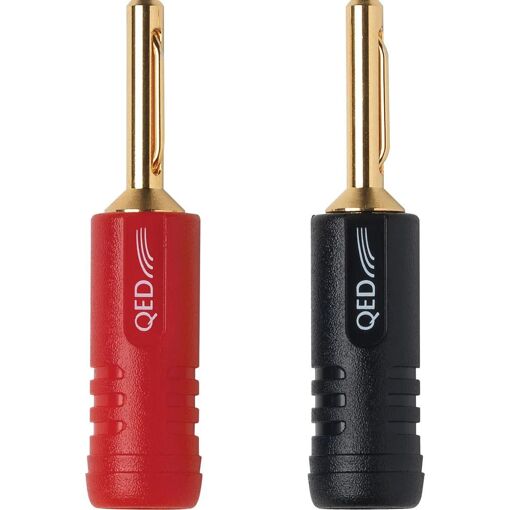 QED Screwloc Speaker Connector - 10 Pack (Black, Red)