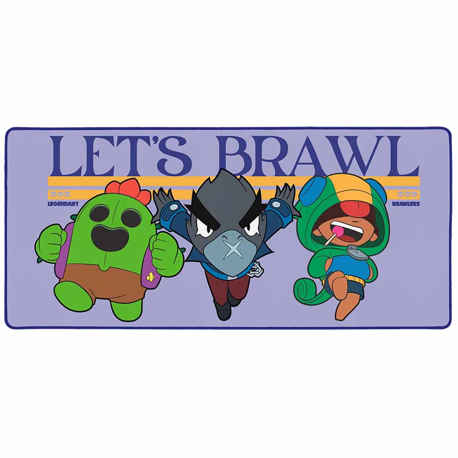 Subsonic Brawl Stars XXL Mousepad - Spike, Crow, and Leon - 90 x 40 cm
