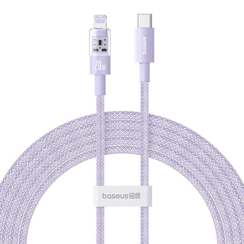Baseus Gem USB-C to Lightning Cable, 20W Fast Charge, 2m - Nebula Purple (P10373001511-01)
