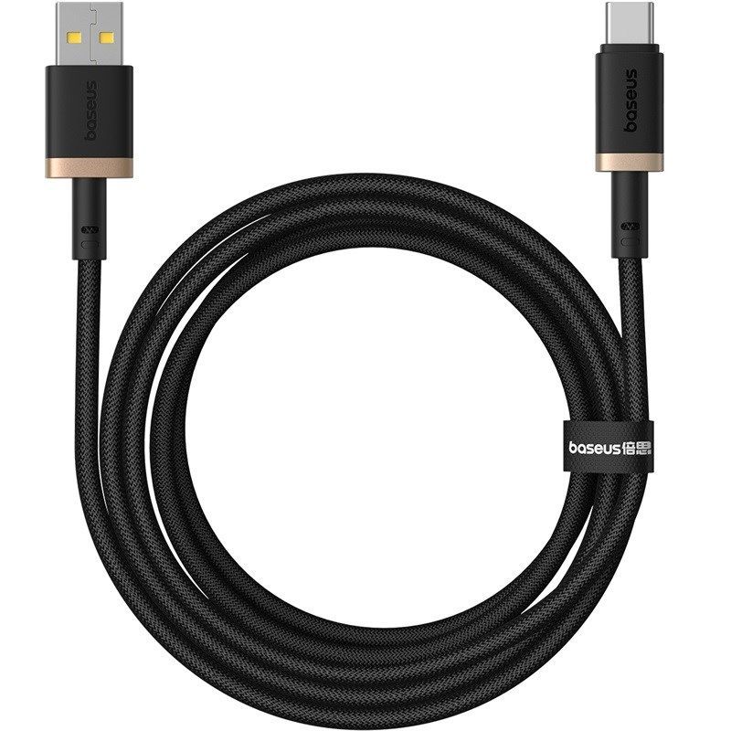 Cable de datos USB a Tipo-C Baseus Dura, 60W, 2m - Oro/Negro