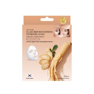 Set de Mascarilla Hidrogel Esfolio Piel de Vidrio Ginseng Rojo, Versión 2026 - 30g x 5 Hojas