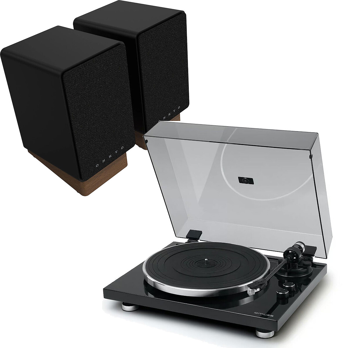 Onkyo GX-30ARC + Muse MT-109 Black Wireless Hi-Fi Speakers