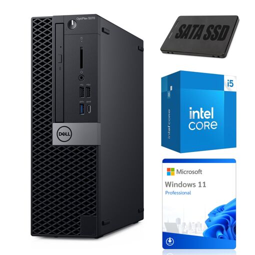 Ordinateur de bureau Dell OptiPlex 5070 Small Form Factor i5-9500 16 Go SSD 1 To Windows 11 Pro