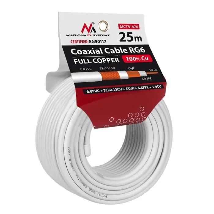 Maclean MCTV-470 Copper Coaxial Antenna Cable 25m