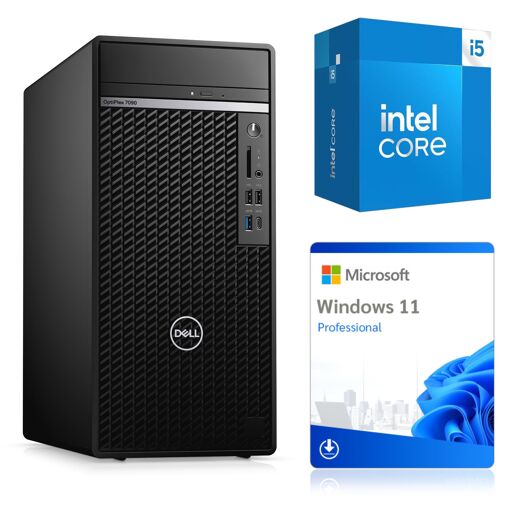 Tour Dell OptiPlex 7090 - i5-10500, 8 Go de RAM, 256 Go SSD, Radeon R550, Windows 11 Pro, WiFi